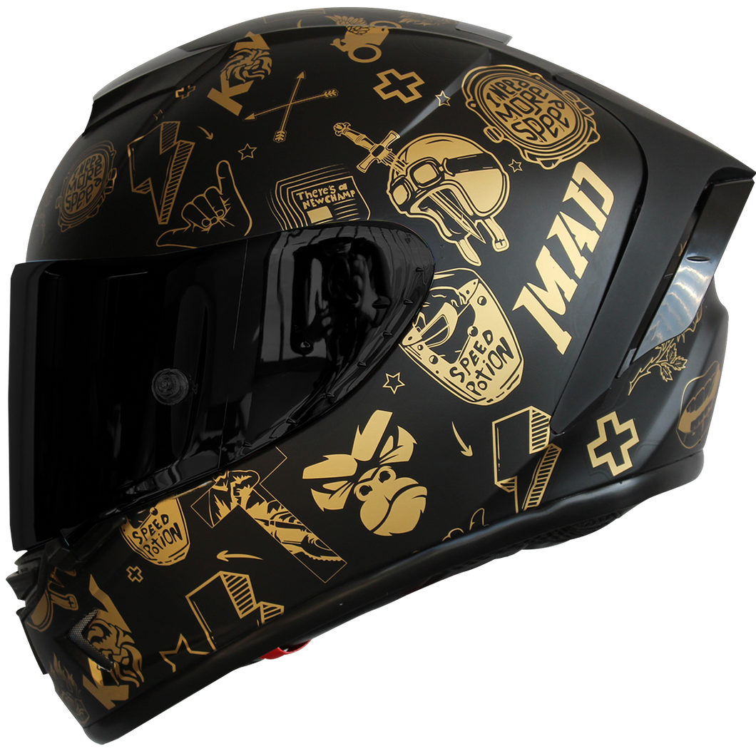 Casco Kov Aircut Smash Dorado