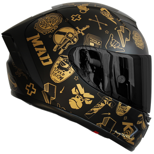 Casco Kov Aircut Smash Dorado